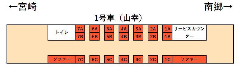 海幸山幸号座席表