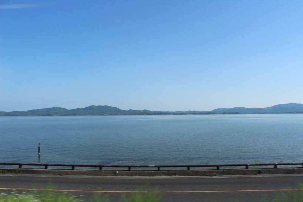 山陰本線の車窓からの景色