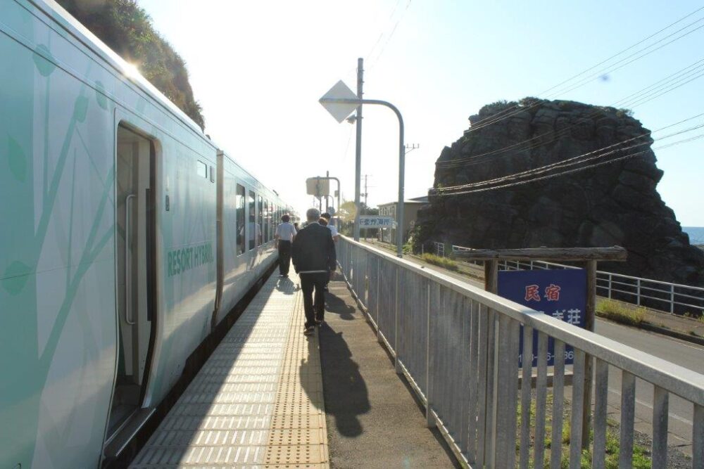 千畳敷駅にて