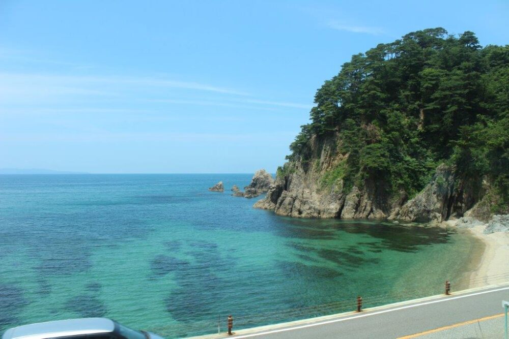 海里車窓からの景色