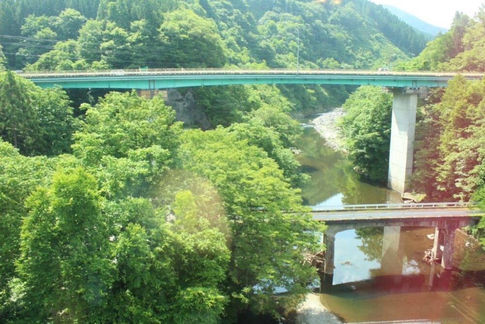 秋田内陸縦貫鉄道車窓からの景色