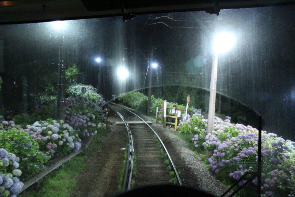 あじさい電車車窓からの景色