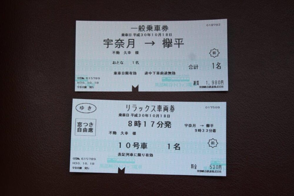 黒部渓谷トロッコ電車乗車記