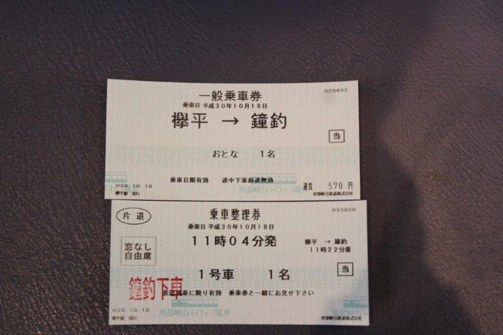 黒部渓谷トロッコ電車乗車記