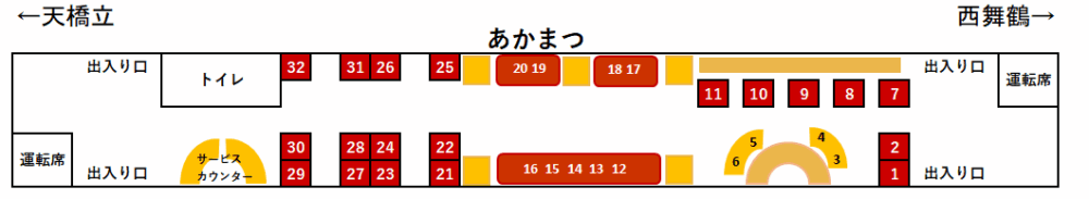 あかまつ号座席表