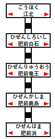 ふたつ星4047乗車記路線図