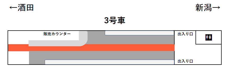 海里座席表3号車